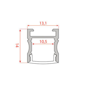 Profile Pro 35 Surface/Recessed Lunghezza: 2 m - argento