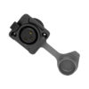 XLR 3P Chassis - female - IP65 Contatti di colore oro - alloggiamento di colore nero