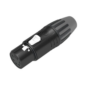 XLR 5P Connector - female Contatti di colore oro - alloggiamento di colore nero