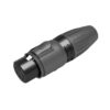 XLR 5P Connector - female - IP65 Contatti di colore oro - alloggiamento di colore nero