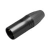 XLR 5P Connector - male - IP65 Contatti di colore oro - alloggiamento di colore nero