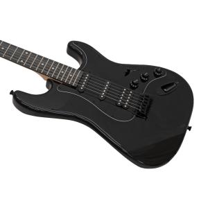 DIMAVERY ST-312 E-Guitar, black/black