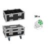 EUROLITE Set 16x LED Silent Par 6 QCL floor wh + Case