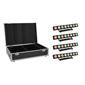 EUROLITE Set 4x LED PMB-8 COB QCL 30W Bar + Case