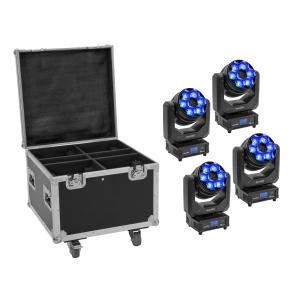 EUROLITE Set 4x LED TMH-H240 Beam/Wash/Flower Effect + Case