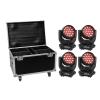 EUROLITE Set 4x LED TMH-X4 + Case with wheels