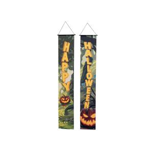 EUROPALMS Halloween Banner, Haunted Forest, Set of 2, 30x180cm