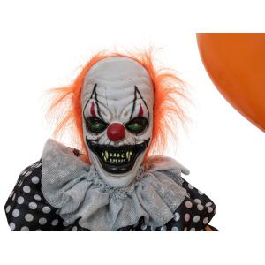 EUROPALMS Halloween Figure Clown with Balloon, animated, 166cm