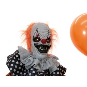 EUROPALMS Halloween Figure Clown with Balloon, animated, 166cm