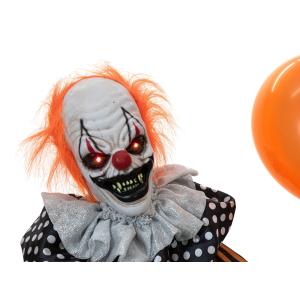 EUROPALMS Halloween Figure Clown with Balloon, animated, 166cm