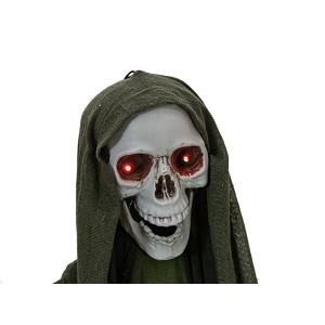 EUROPALMS Halloween Figure Skeleton with green cape, animated, 170cm