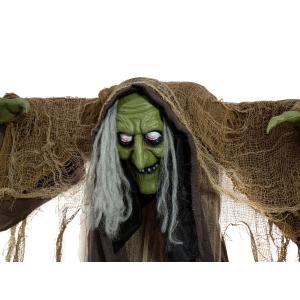 EUROPALMS Halloween Figure Witch Hunchback, animated, 145cm