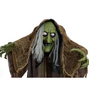 EUROPALMS Halloween Figure Witch Hunchback, animated, 145cm