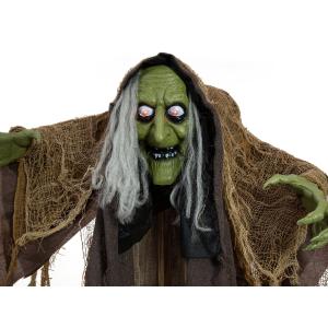 EUROPALMS Halloween Figure Witch Hunchback, animated, 145cm