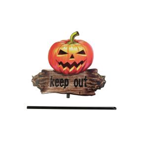 EUROPALMS Halloween Pumpkin "KEEP OUT" with Picker, 50cm