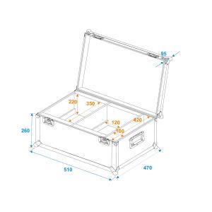 ROADINGER Flightcase 2x LED PLL-384