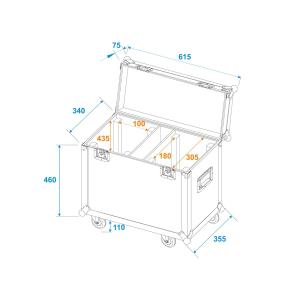 ROADINGER Flightcase 2x TMH-W400