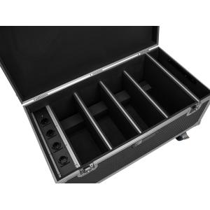 ROADINGER Flightcase 4x AKKU Multiflood IP 8x10W RGBW Wash CRMX with charging function