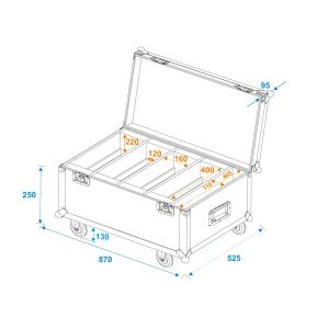 ROADINGER Flightcase 4x LED CLS-18 QCL RGB/WW