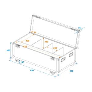 ROADINGER Flightcase 4x LED IP Atmo Blinder 9