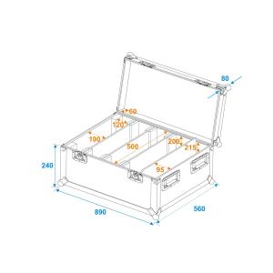 ROADINGER Flightcase 4x LED PMB-4 COB QCL