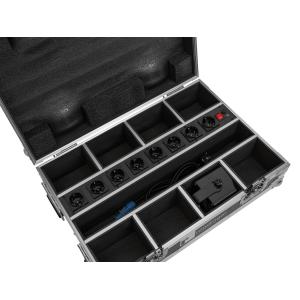 ROADINGER Flightcase 8x AKKU Mini IP UP-4 QCL Spot MK2 with charging function