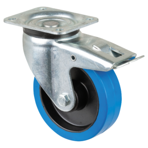 Swivel Blue wheel 160 mm - con freno