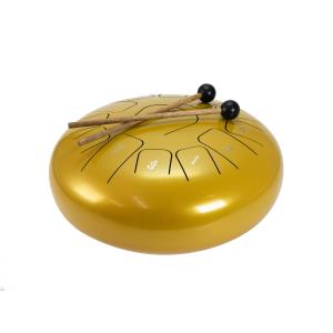 DIMAVERY TD-12 Steel Tongue Drum, gold