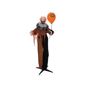 EUROPALMS Halloween Figure Clown with Balloon, animated, 166cm