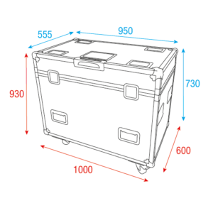 Case for 2x Furion H402 Hybrid Hardware Penn Elcom e ruote girevoli con freno