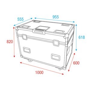 Case for 4x Furion B402 Beam Hardware Penn Elcom e ruote girevoli con freno