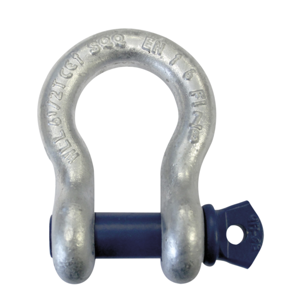 Chain Shackle 6.5T WLL 4,75T bullone con collare, colore nero