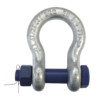 Chain Shackle 6.5T WLL 4,75T bullone con collare, colore nero