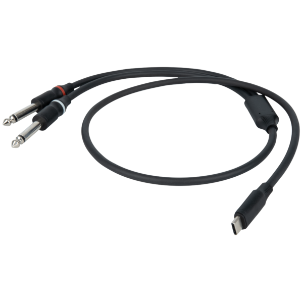 FL111 - USB-C to 2 Mono Jack L/R 0,75 m