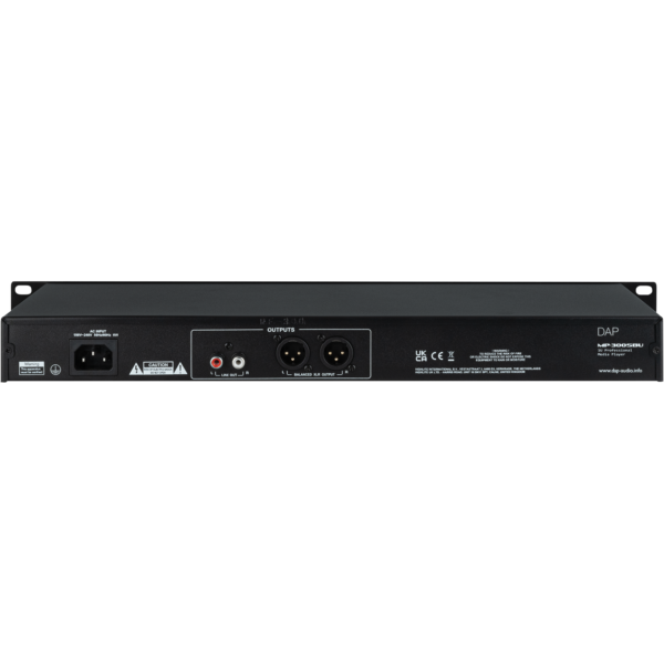 MP-300SBU Professional USB/SD/BT Media Player Lettore multimediale 1U per schede SD, chiavette USB e BT