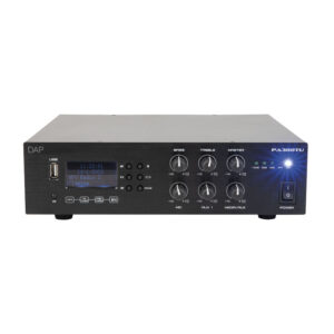 PA-380TU 80 W 100 V Amplifier Bluetooth 5.0, USB, microfono (jack da 6,3 mm), AUX (RCA) e radio FM