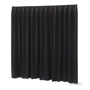 P&D Curtain Molton 300 g/m² Colore nero - 330 x 300 cm (L x H) - plissettato