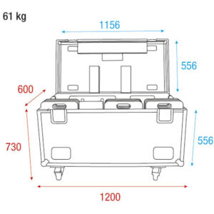 Pipe & Drape Case for FOH Kit Per una larghezza fino a 19 m