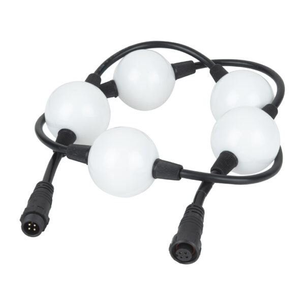 Pixel Bubble Extension String Stringa 1 m con 5 sfere LED bianco satinato da 50 mm (2")