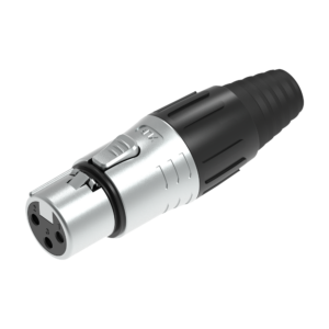 XLR 3P Connector - female Contatti in argento - alloggiamento in nichel