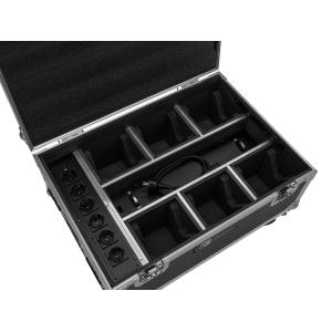 ROADINGER Flightcase 6x AKKU IP TL-3 QCL Trusslight CRMX with charging function and wheels