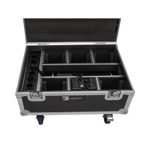 ROADINGER Flightcase 6x AKKU IP TL-3 QCL Trusslight CRMX with charging function and wheels